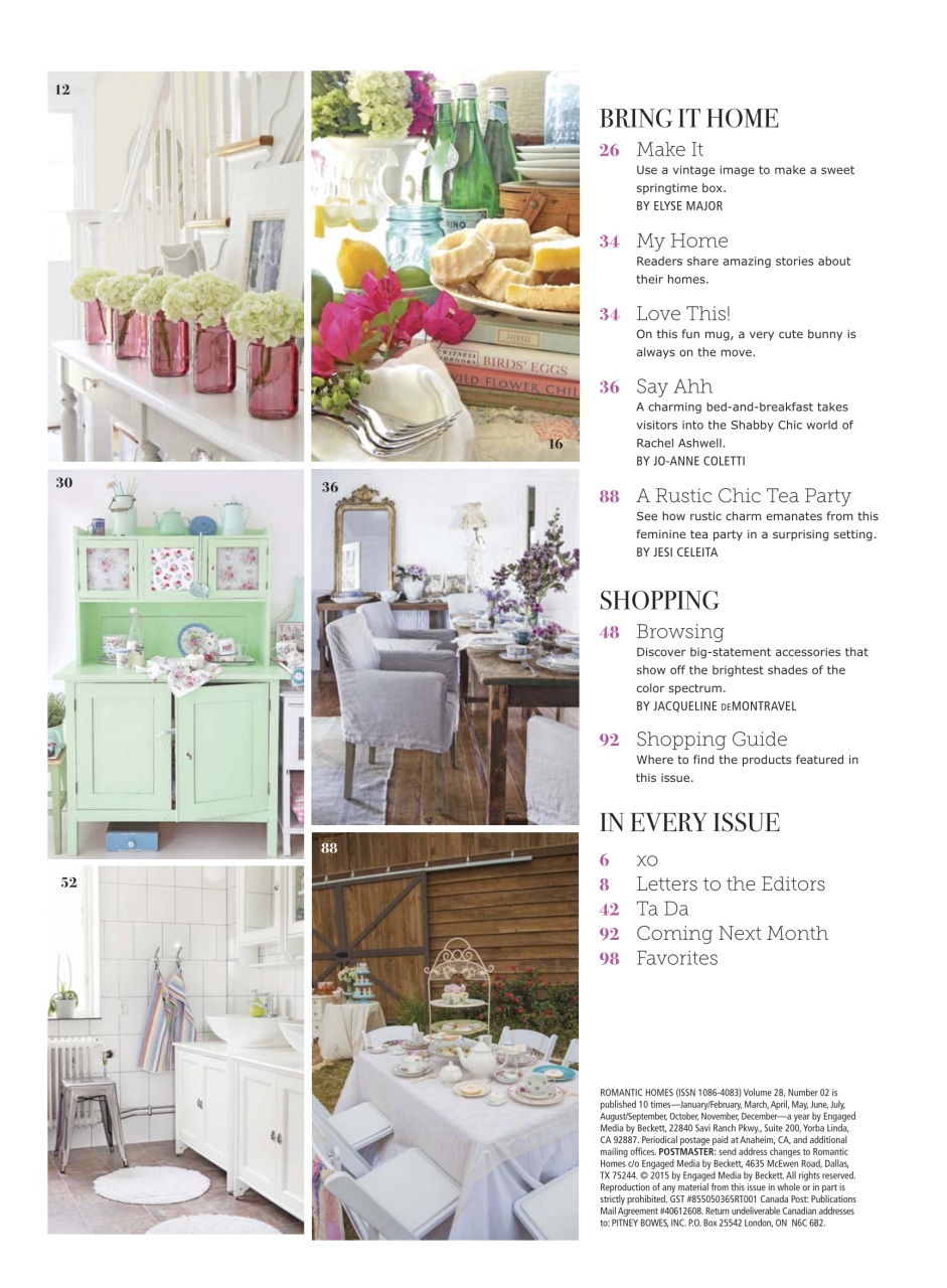 Romantic Homes Preview Pages