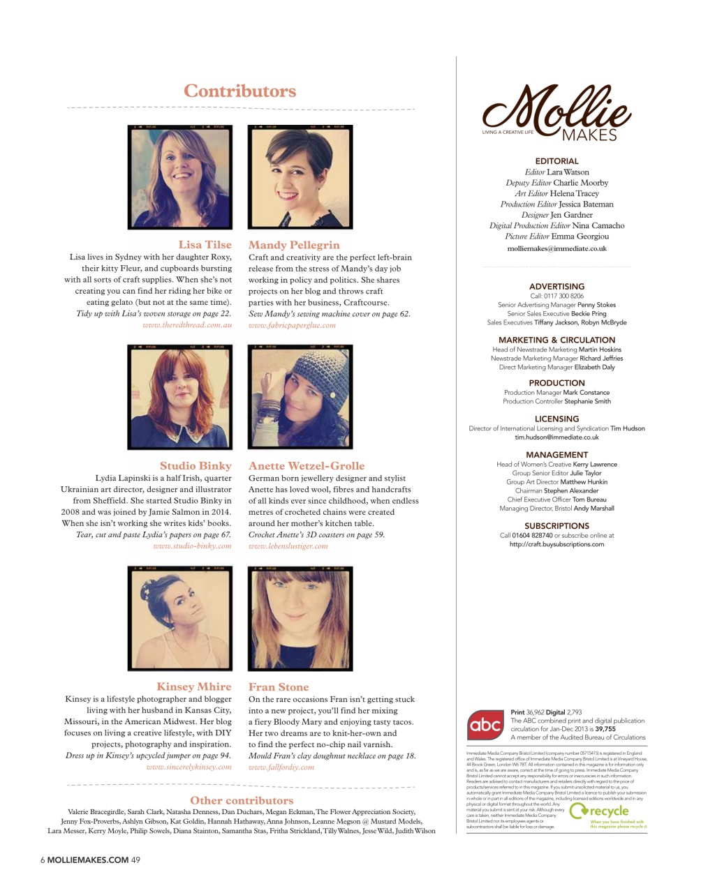 Mollie magazine Preview Pages