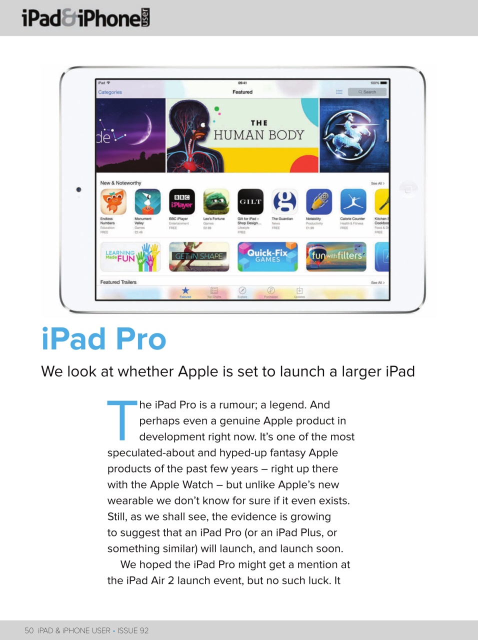 iPad and iPhone User Preview Pages