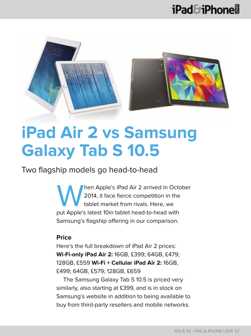 iPad and iPhone User Preview Pages