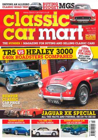 Classic Car Mart issue Vol.21 No.3 TR5 vs Healey 3000