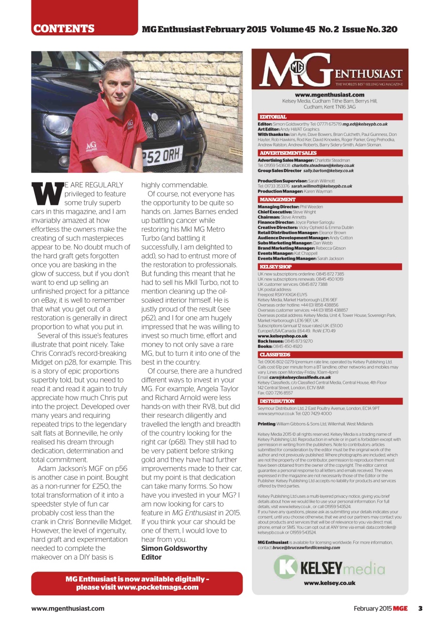 MG Enthusiast Preview Pages