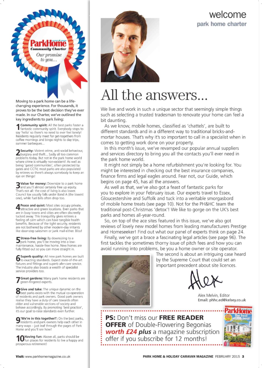 Park Home & Holiday Living Preview Pages