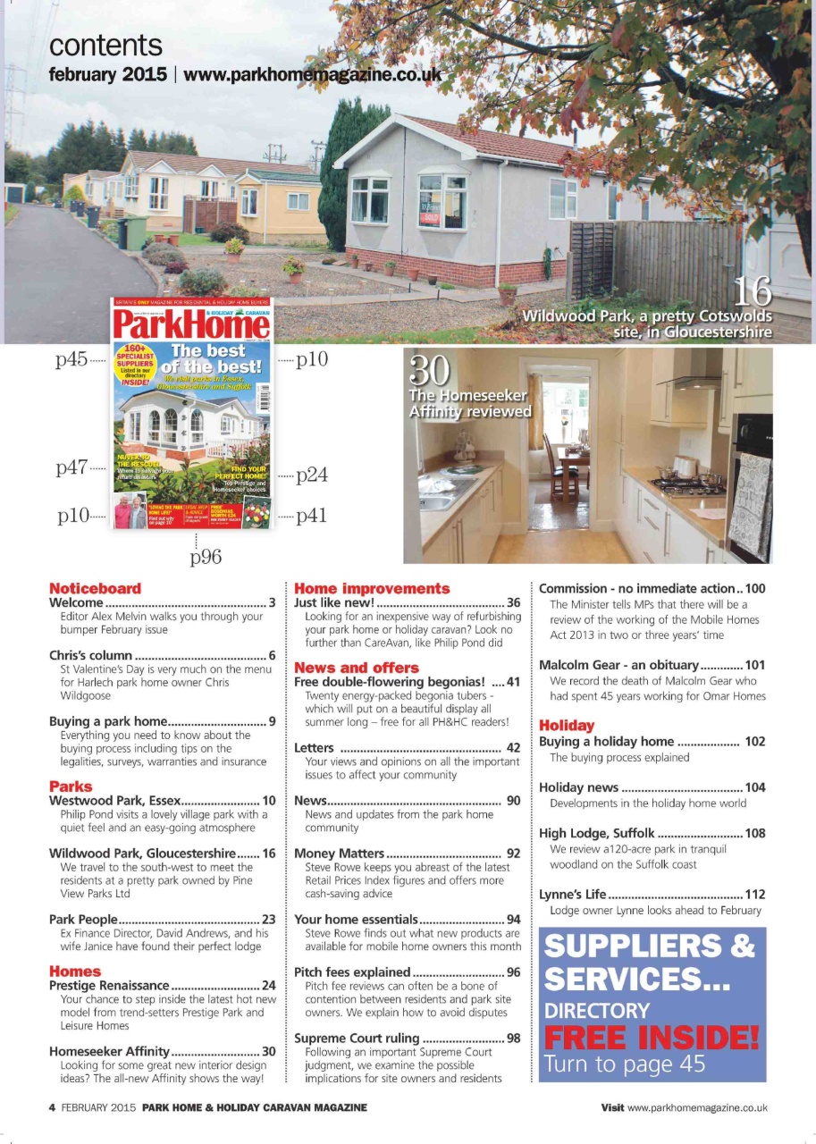 Park Home & Holiday Living Preview Pages