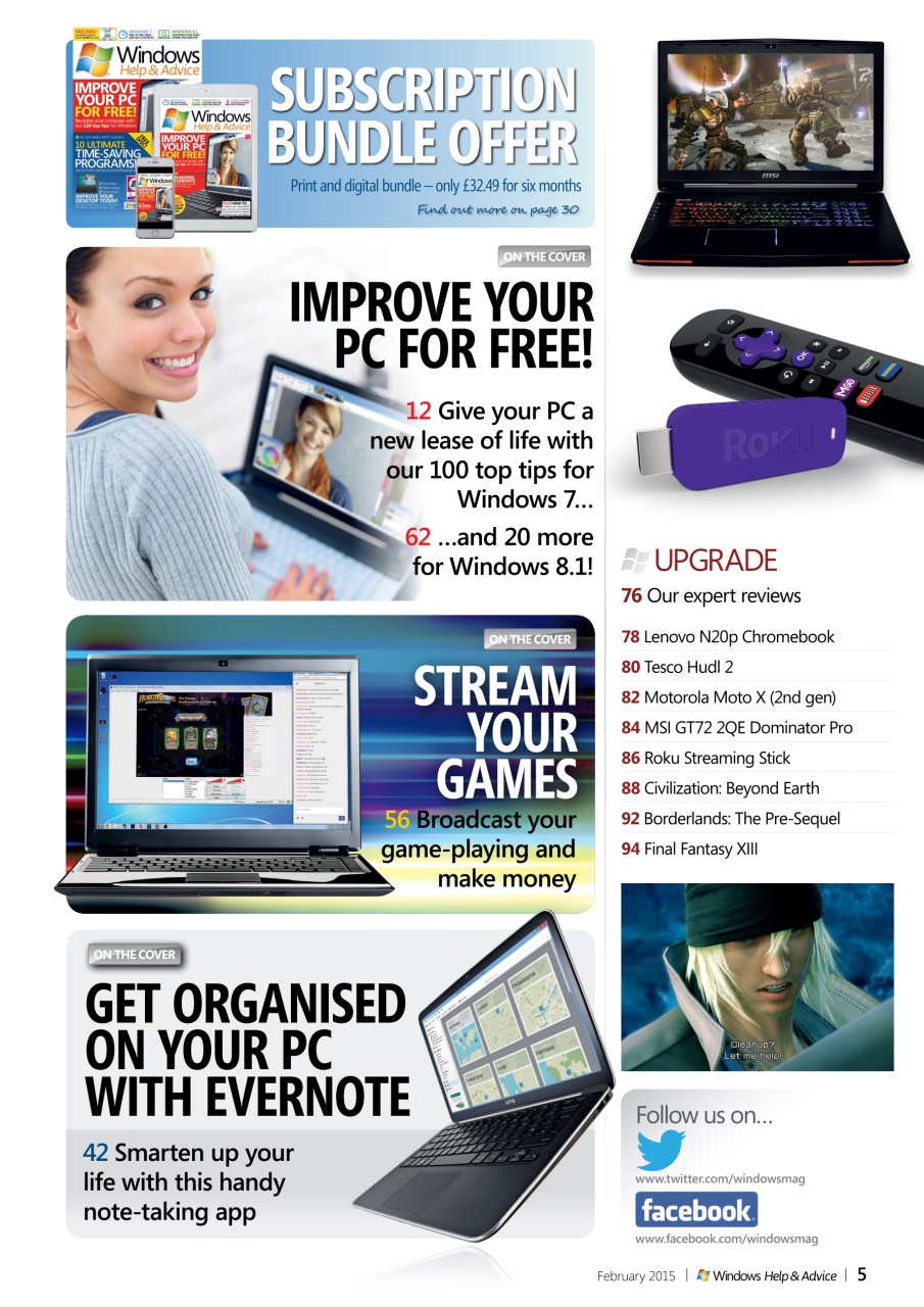 Windows Help & Advice Preview Pages