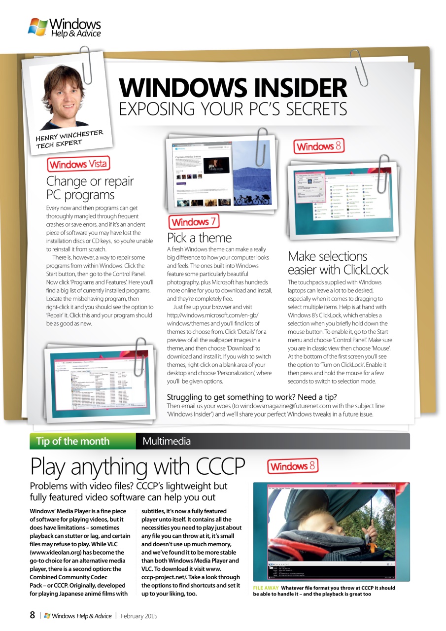 Windows Help & Advice Preview Pages