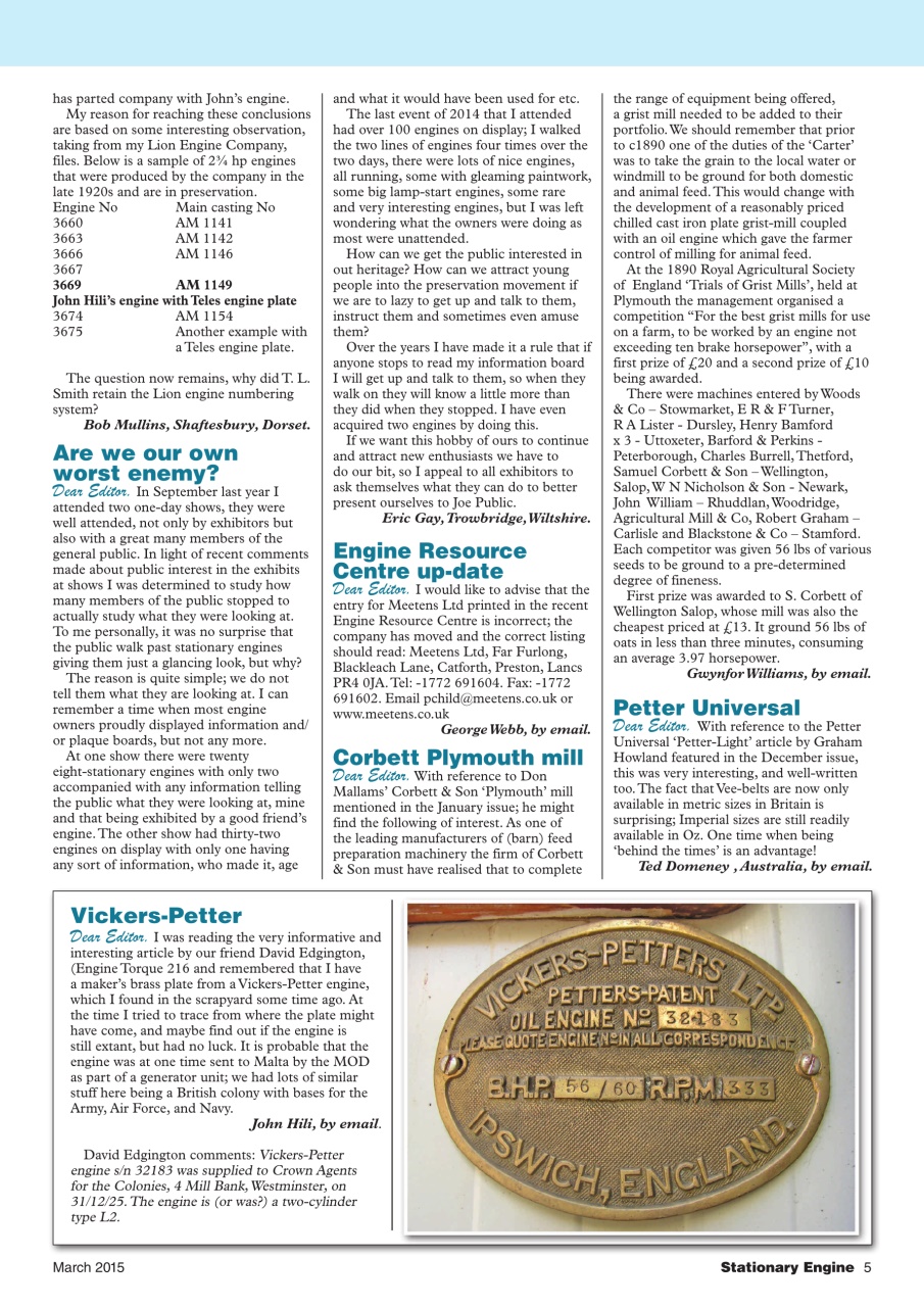 Stationary Engine Preview Pages