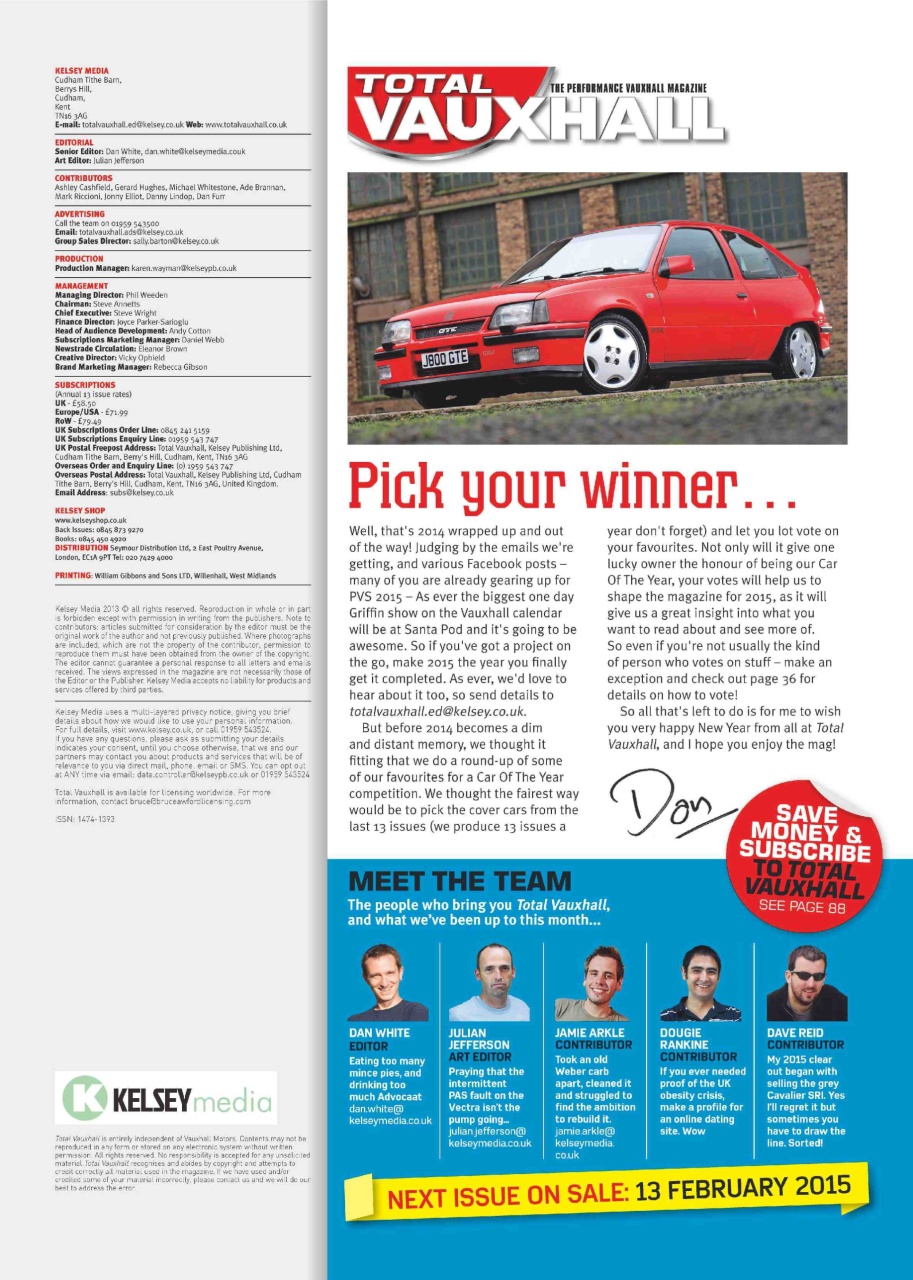 Performance Vauxhall Preview Pages