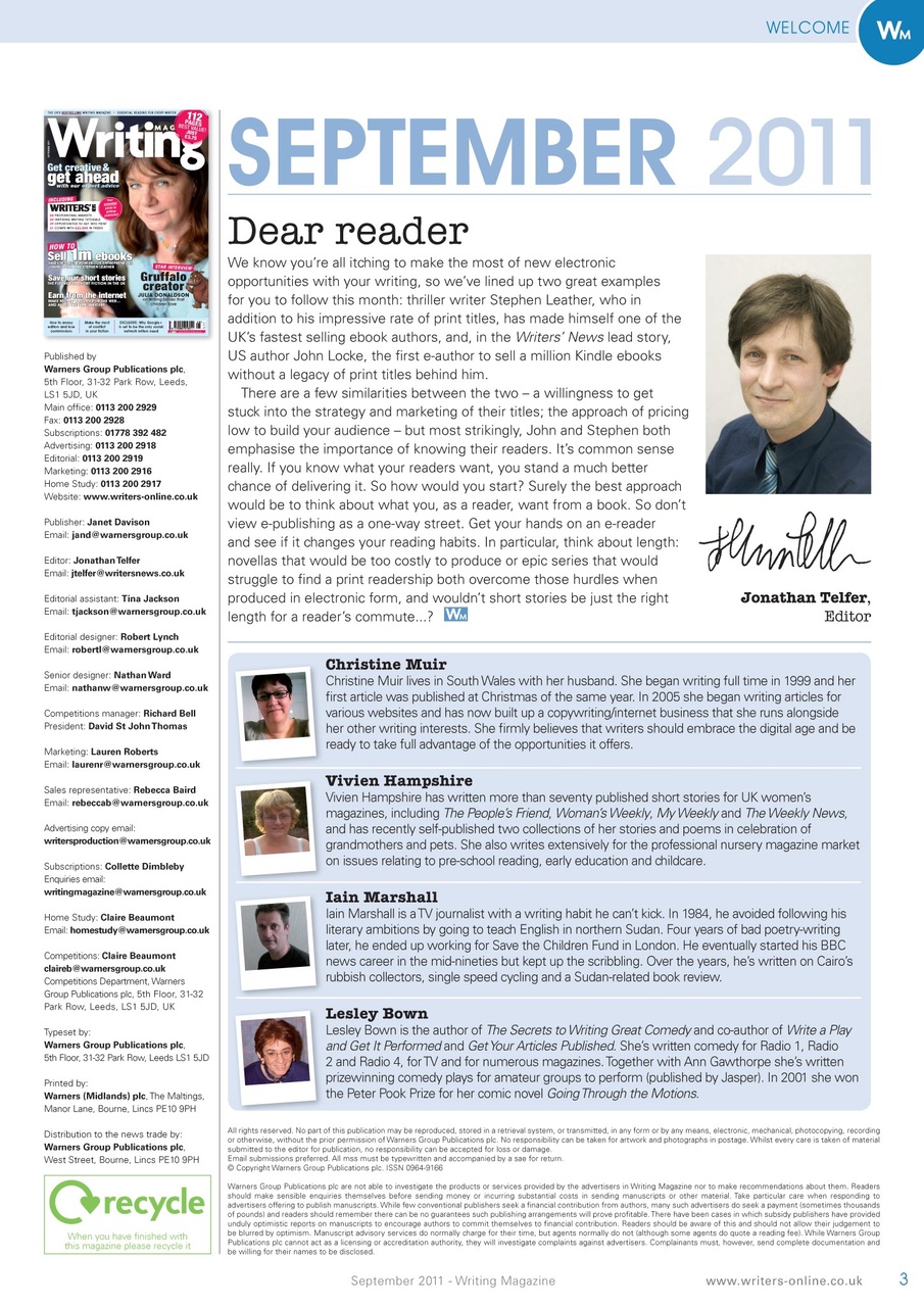 Writing Magazine Preview Pages