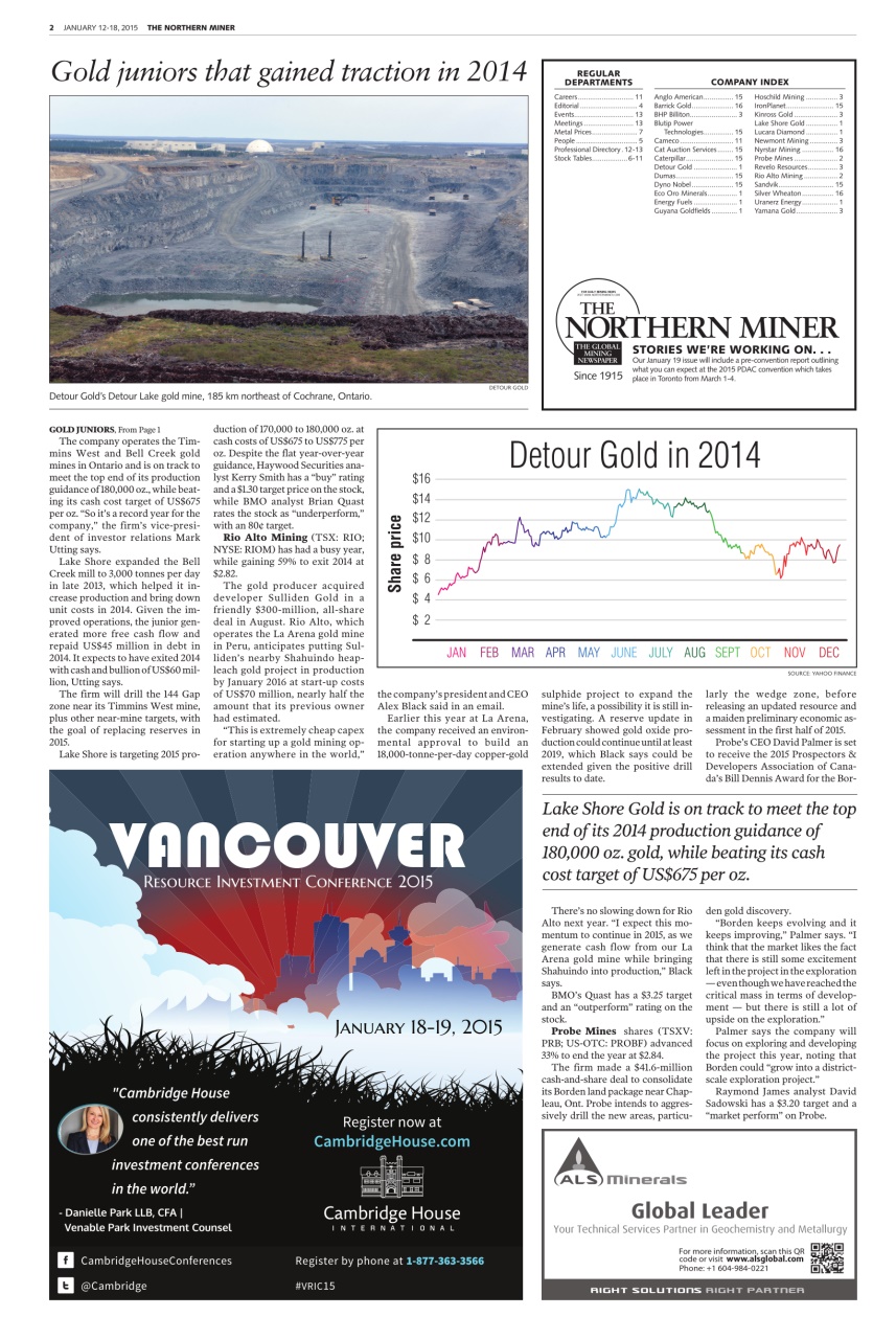 The Northern Miner Preview Pages