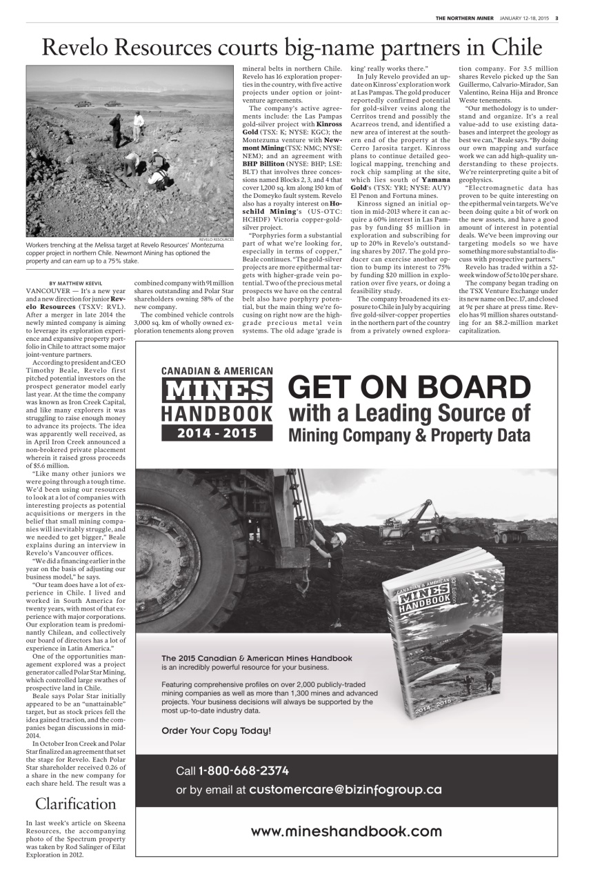 The Northern Miner Preview Pages