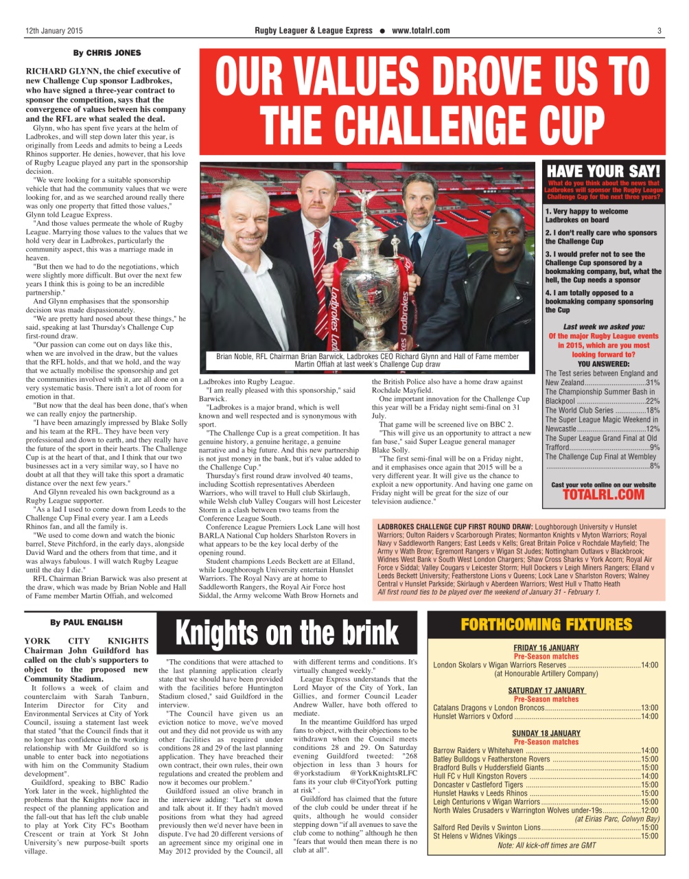 League Express Preview Pages