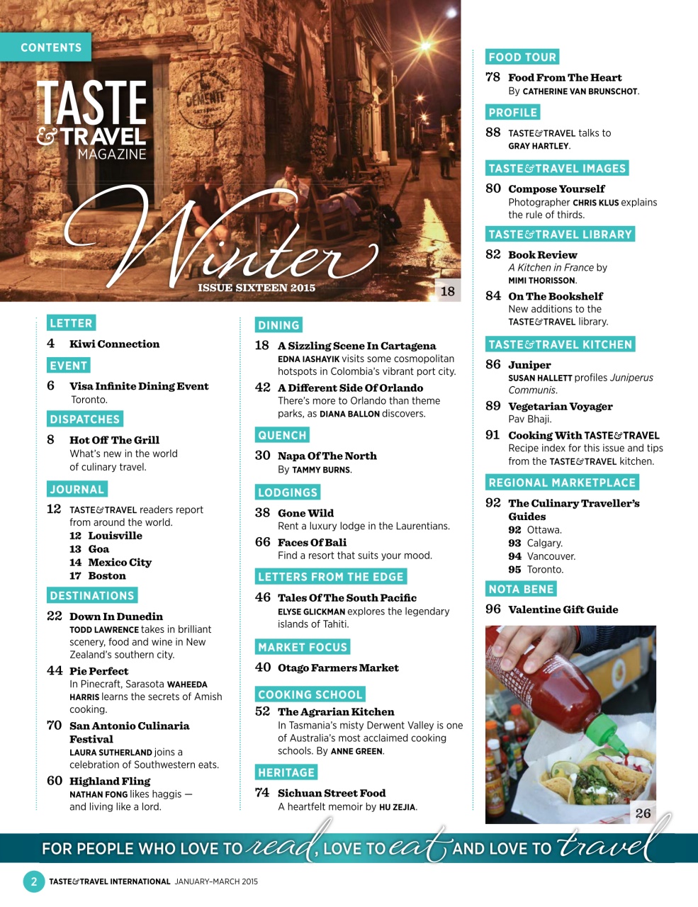 Taste & Travel International Preview Pages