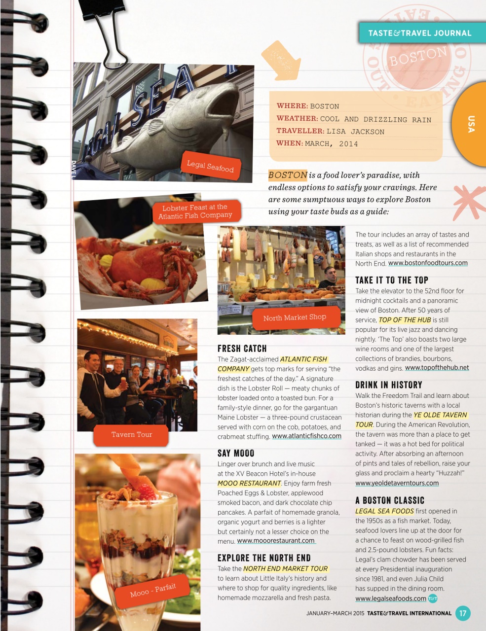 Taste & Travel International Preview Pages