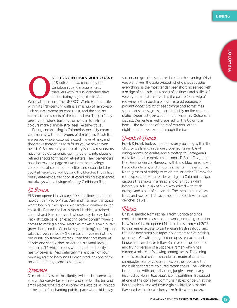 Taste & Travel International Preview Pages