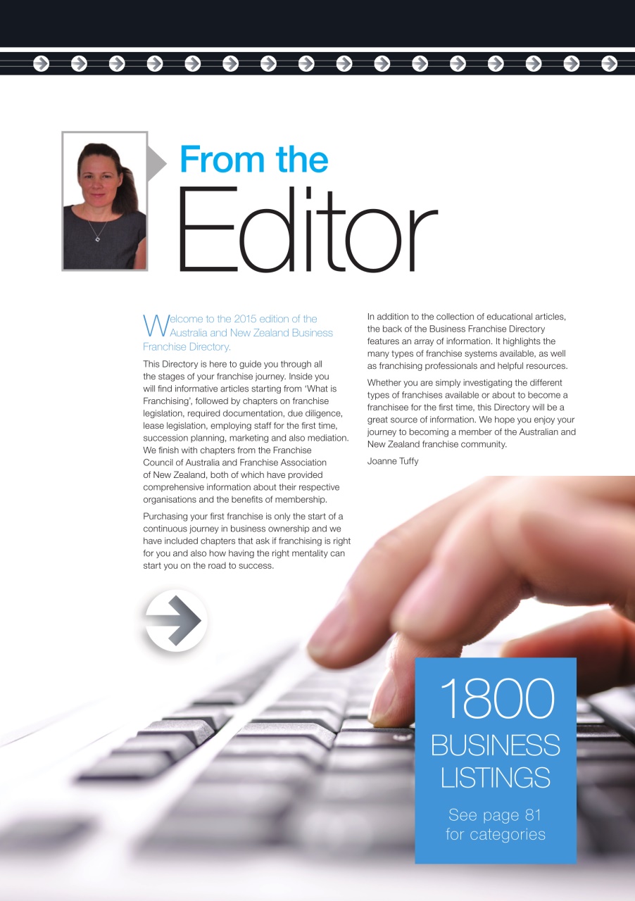 Business Franchise Directory Preview Pages