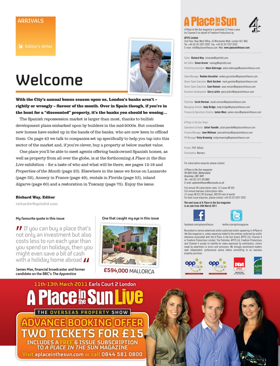 A Place in the Sun Magazine Preview Pages