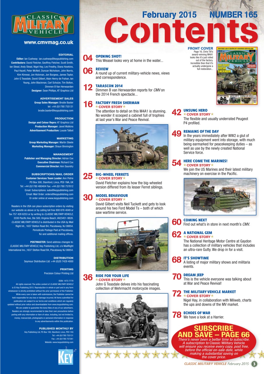 Classic Military Vehicle Preview Pages