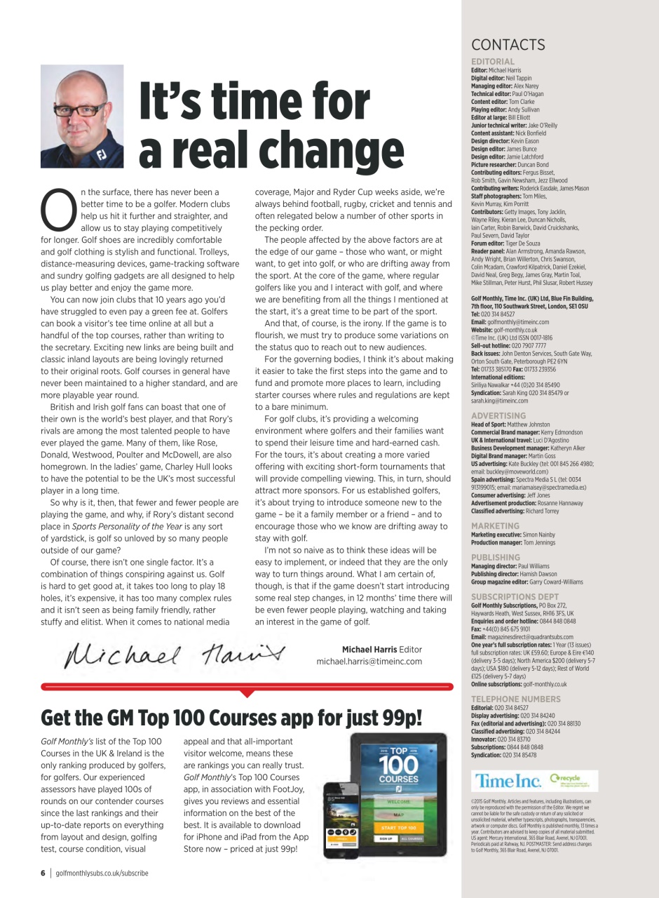 Golf Monthly Preview Pages