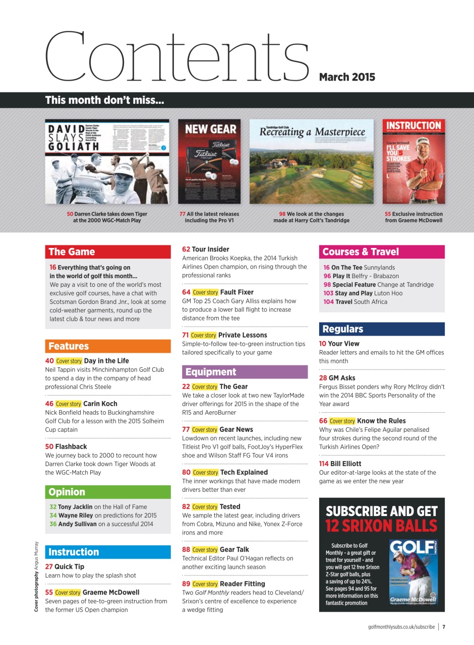 Golf Monthly Preview Pages