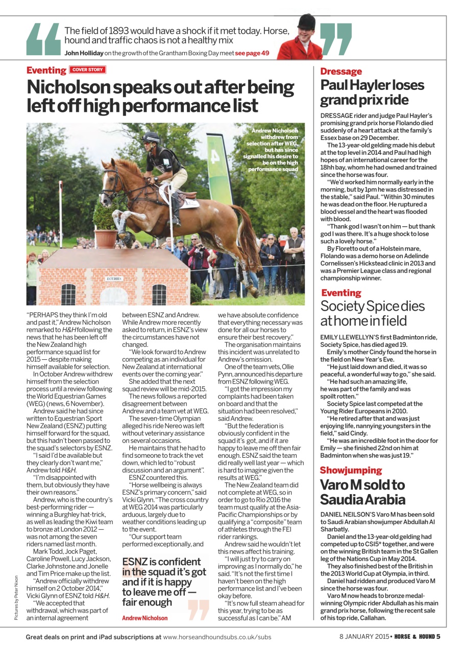 Horse & Hound Preview Pages