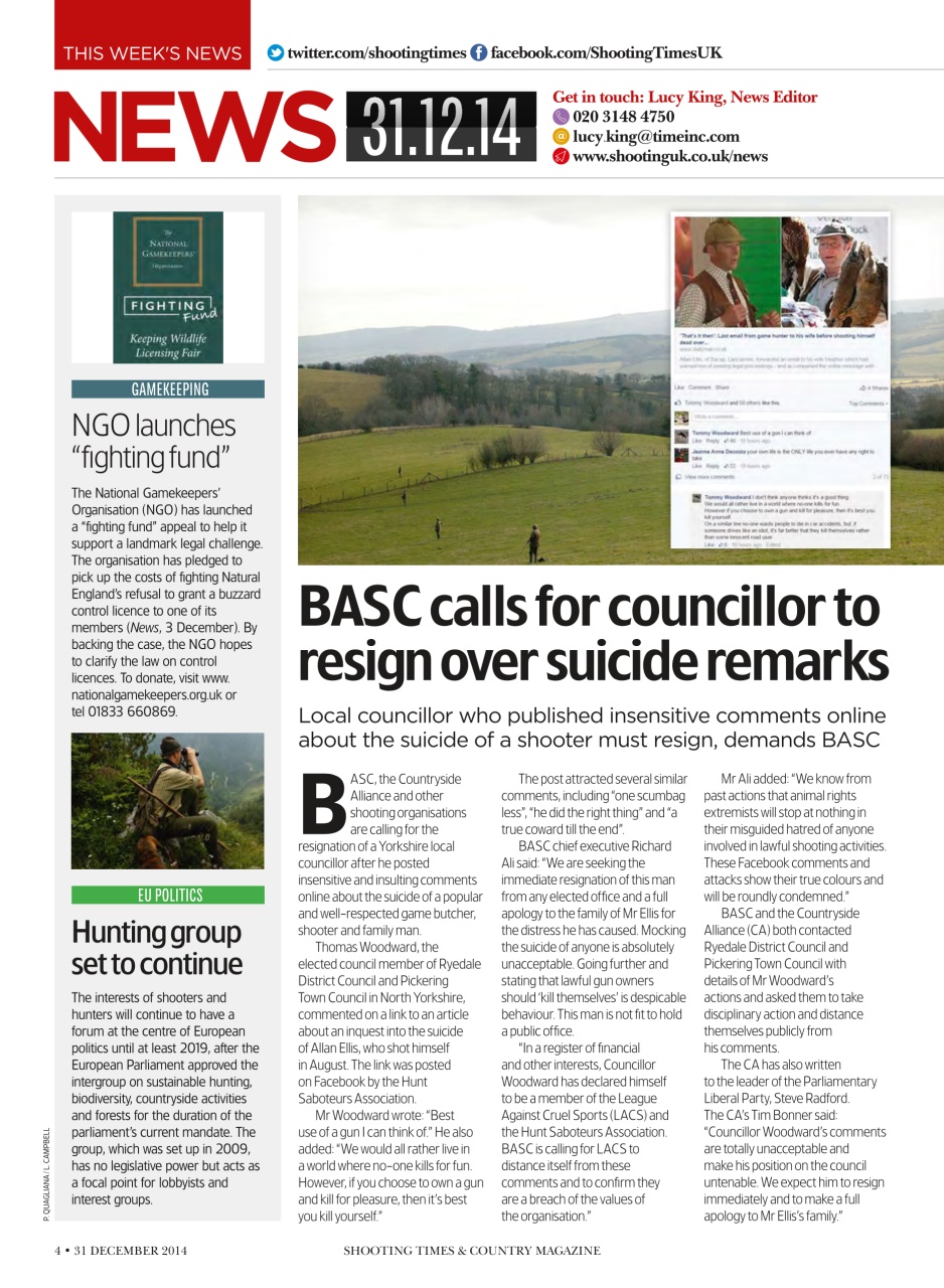 Shooting Times & Country Preview Pages