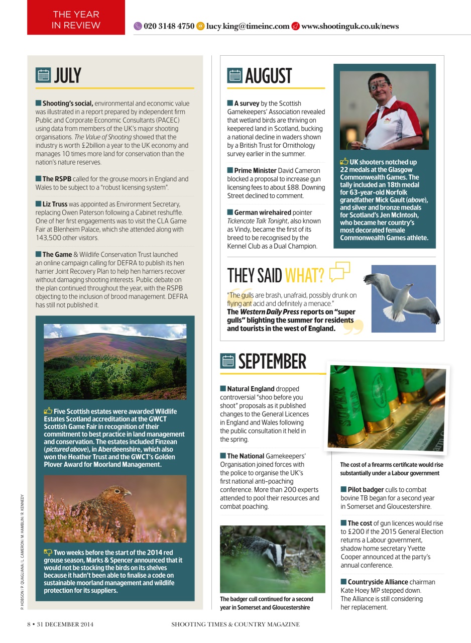 Shooting Times & Country Preview Pages