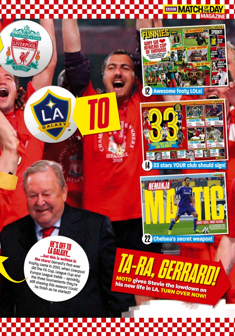 Match of the Day Preview Pages