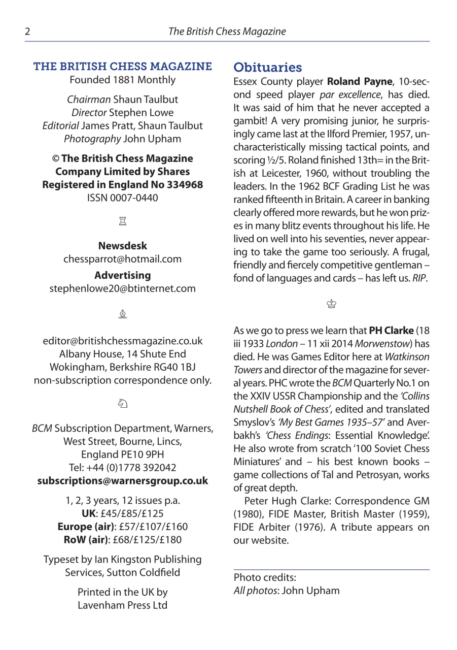 British Chess Magazine Preview Pages