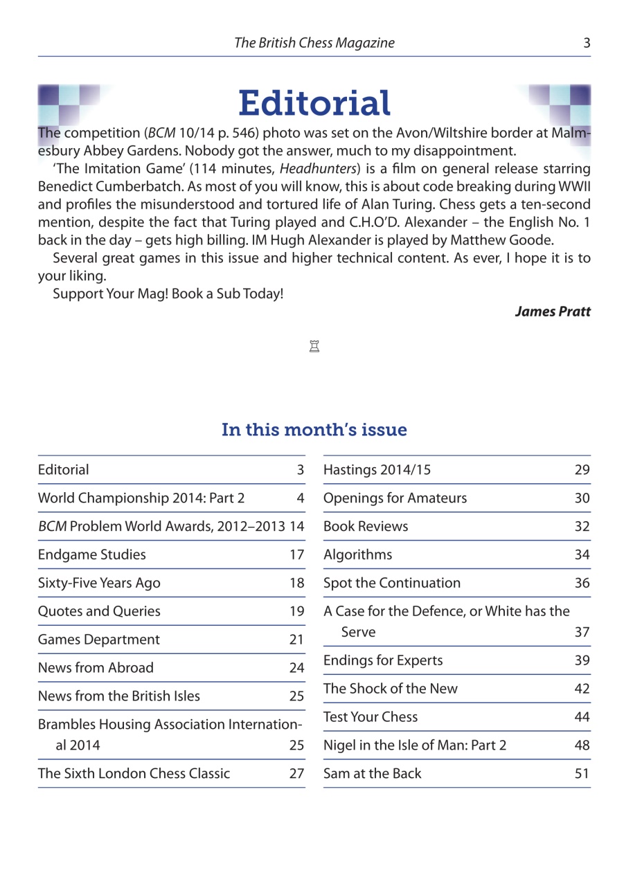 British Chess Magazine Preview Pages