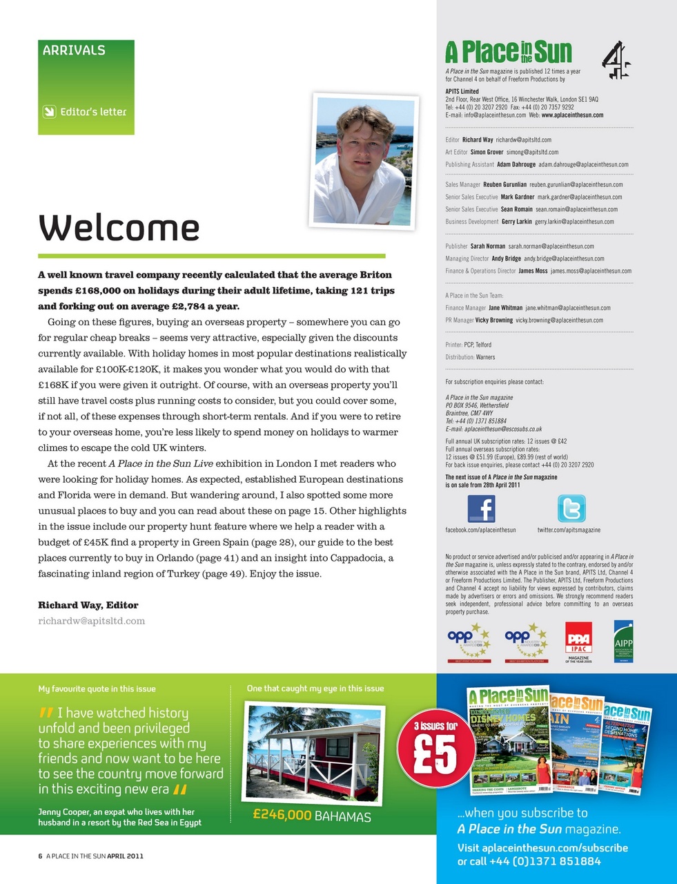 A Place in the Sun Magazine Preview Pages