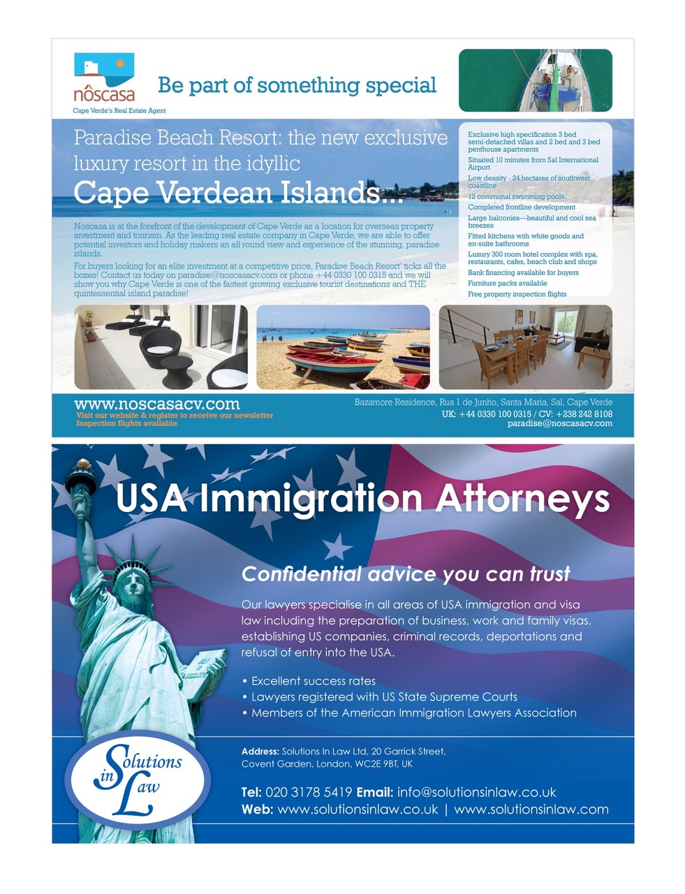 A Place in the Sun Magazine Preview Pages