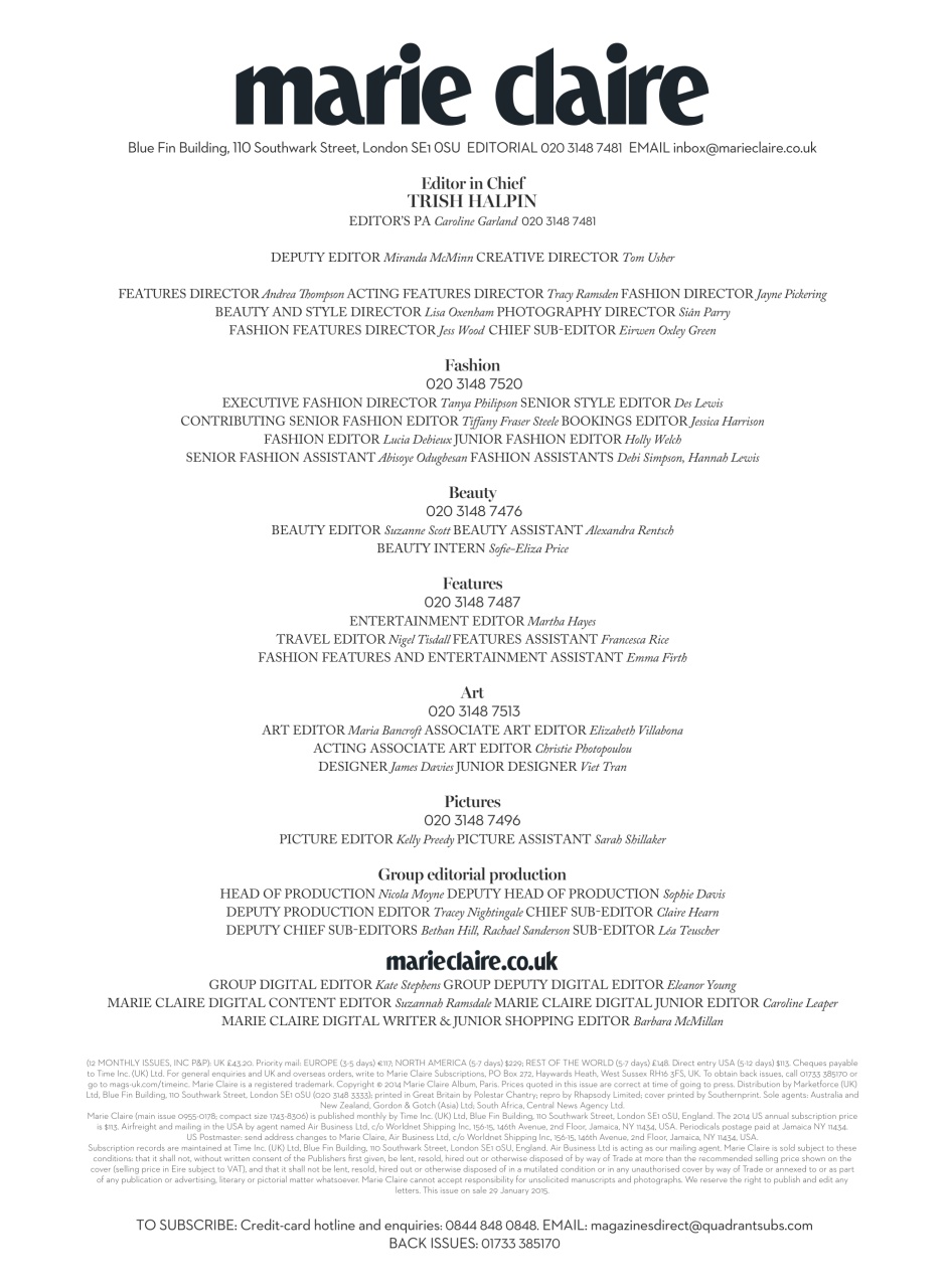 Marie Claire Preview Pages