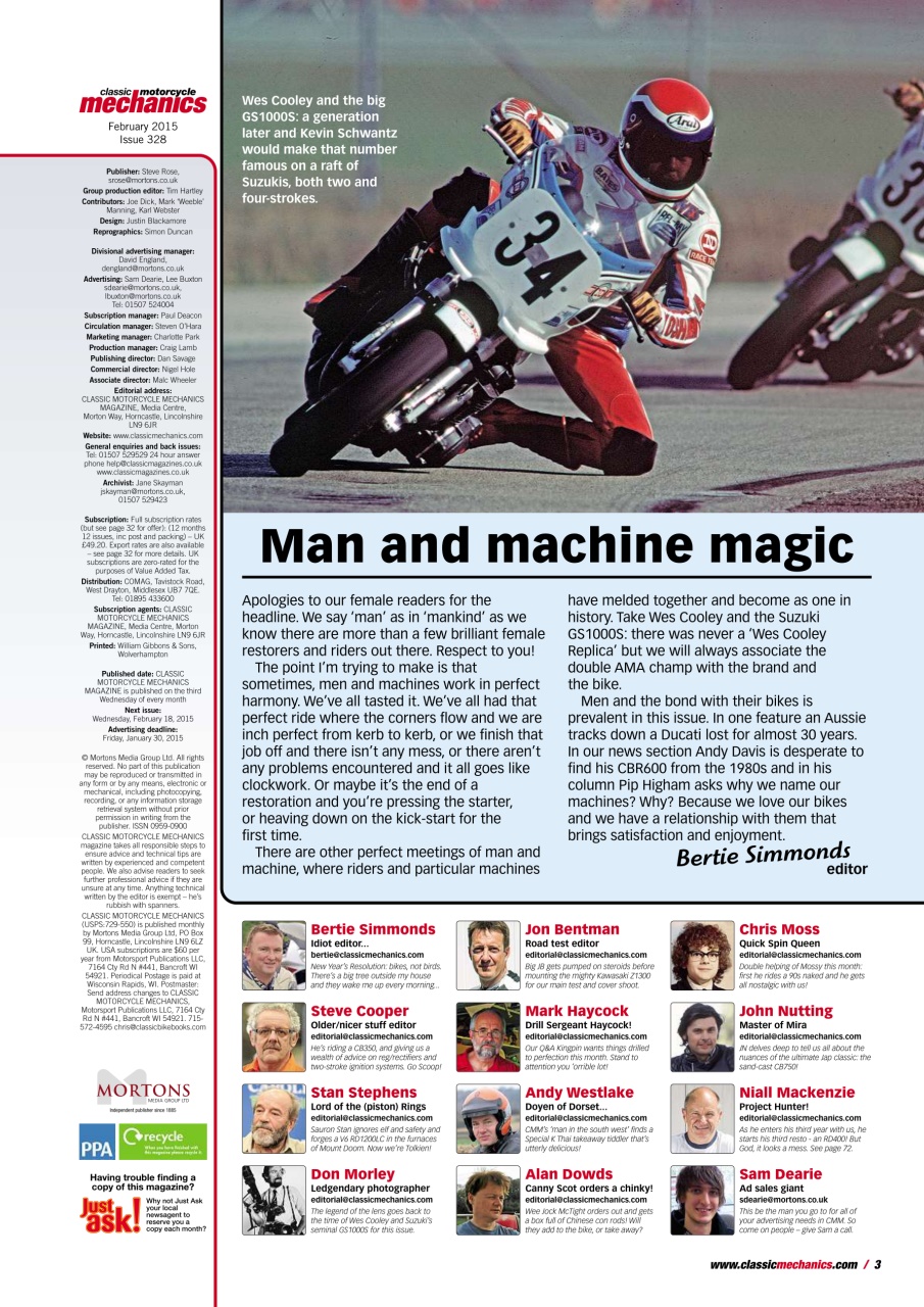 Classic Motorcycle Mechanics Preview Pages
