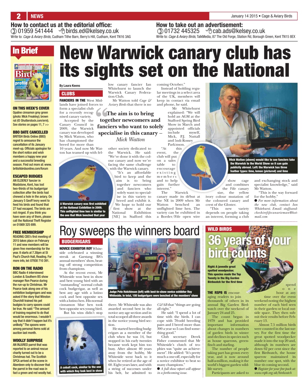 Cage & Aviary Birds Preview Pages