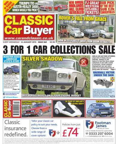 Classic Car Buyer issue No.261 3 For 1 Car Collections Sale