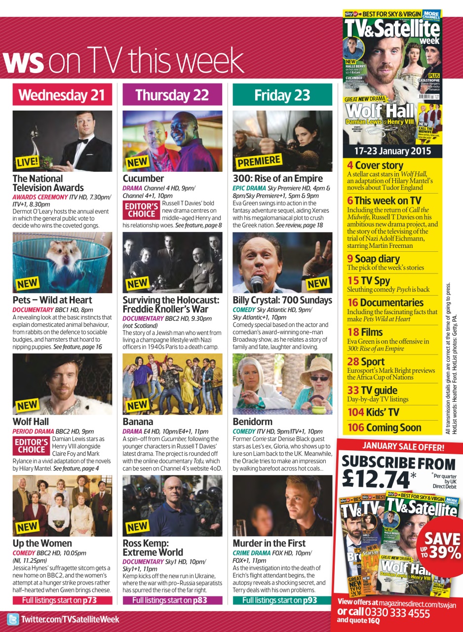 TV & Satellite Week Preview Pages