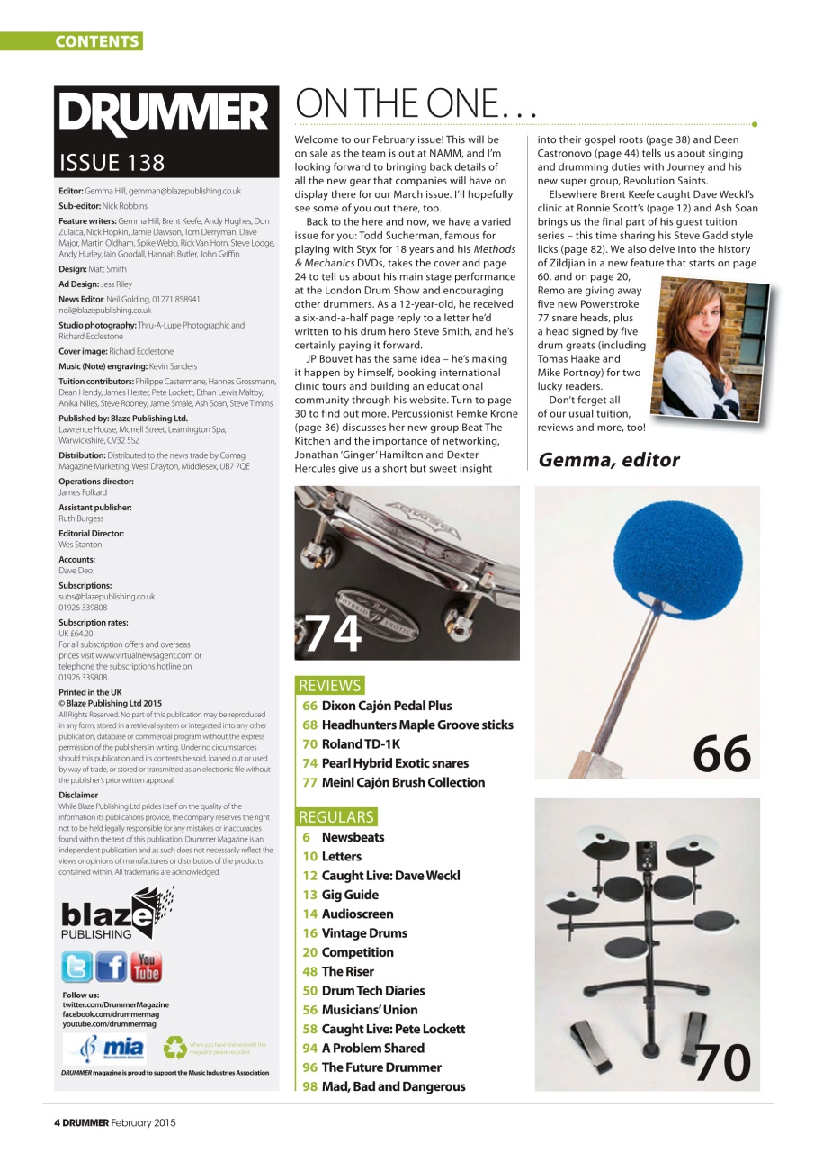 iDrum magazine: Never miss a beat Preview Pages