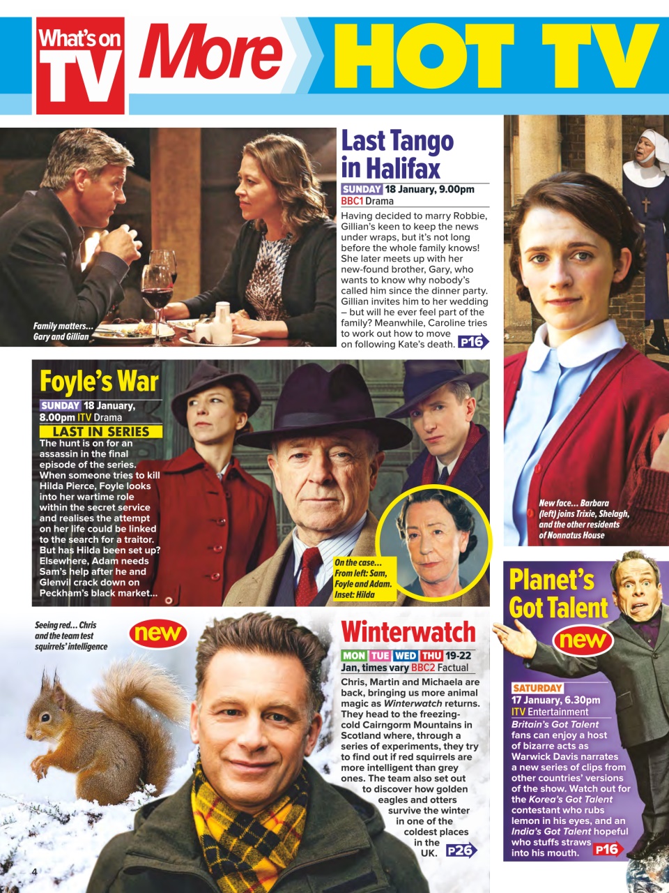 What's on TV Preview Pages
