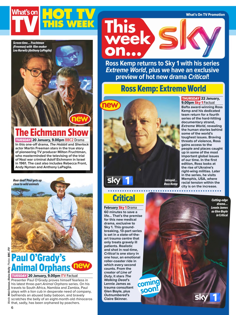 What's on TV Preview Pages