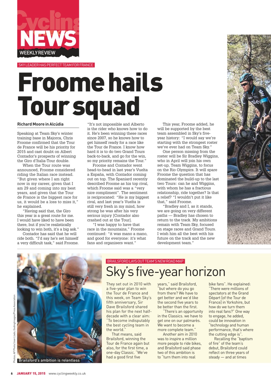 Cycling Weekly Preview Pages