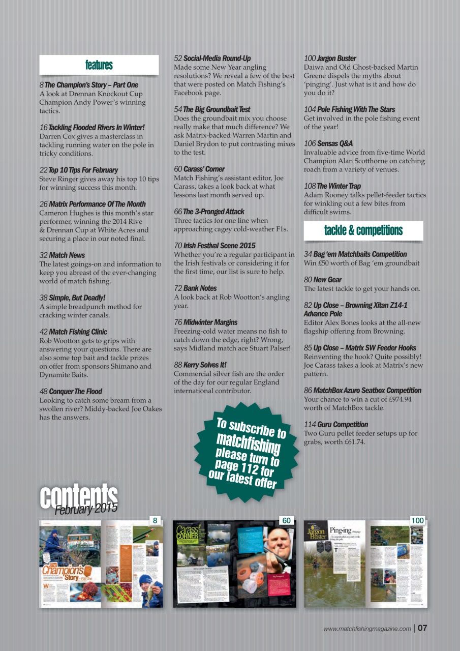 Match Fishing Preview Pages