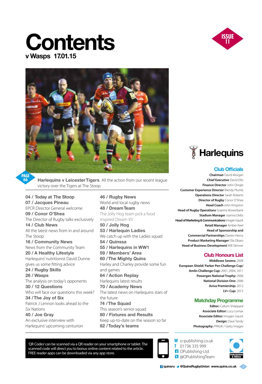 Harlequins Preview Pages
