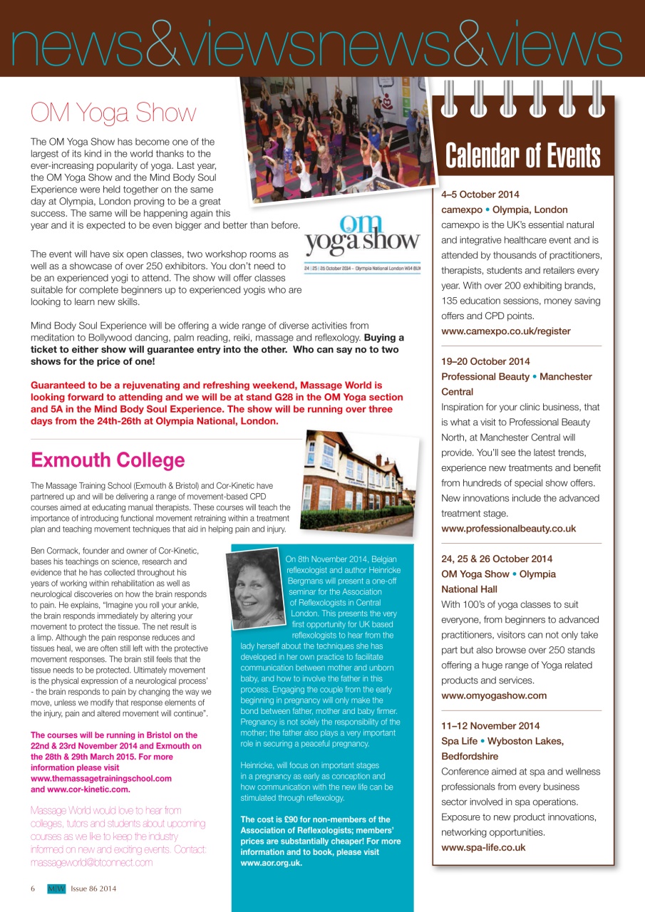 Massage World Preview Pages