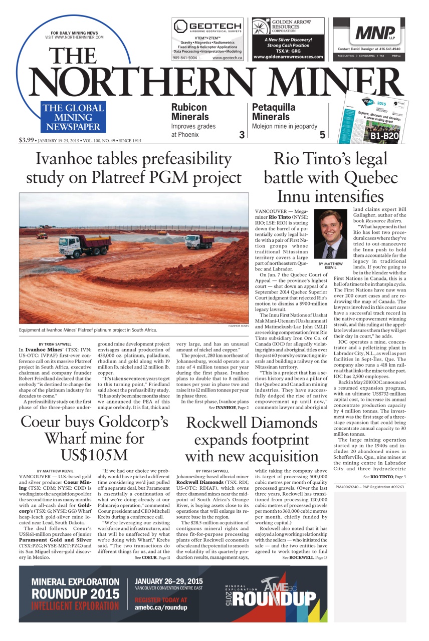The Northern Miner Preview Pages