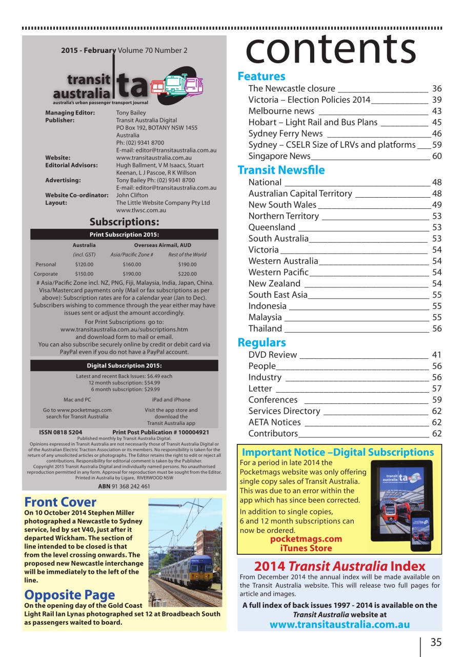 Transit Australia Preview Pages