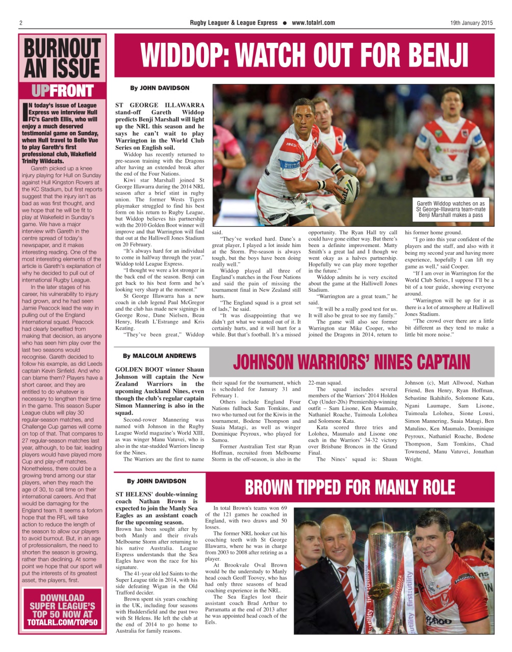 League Express Preview Pages