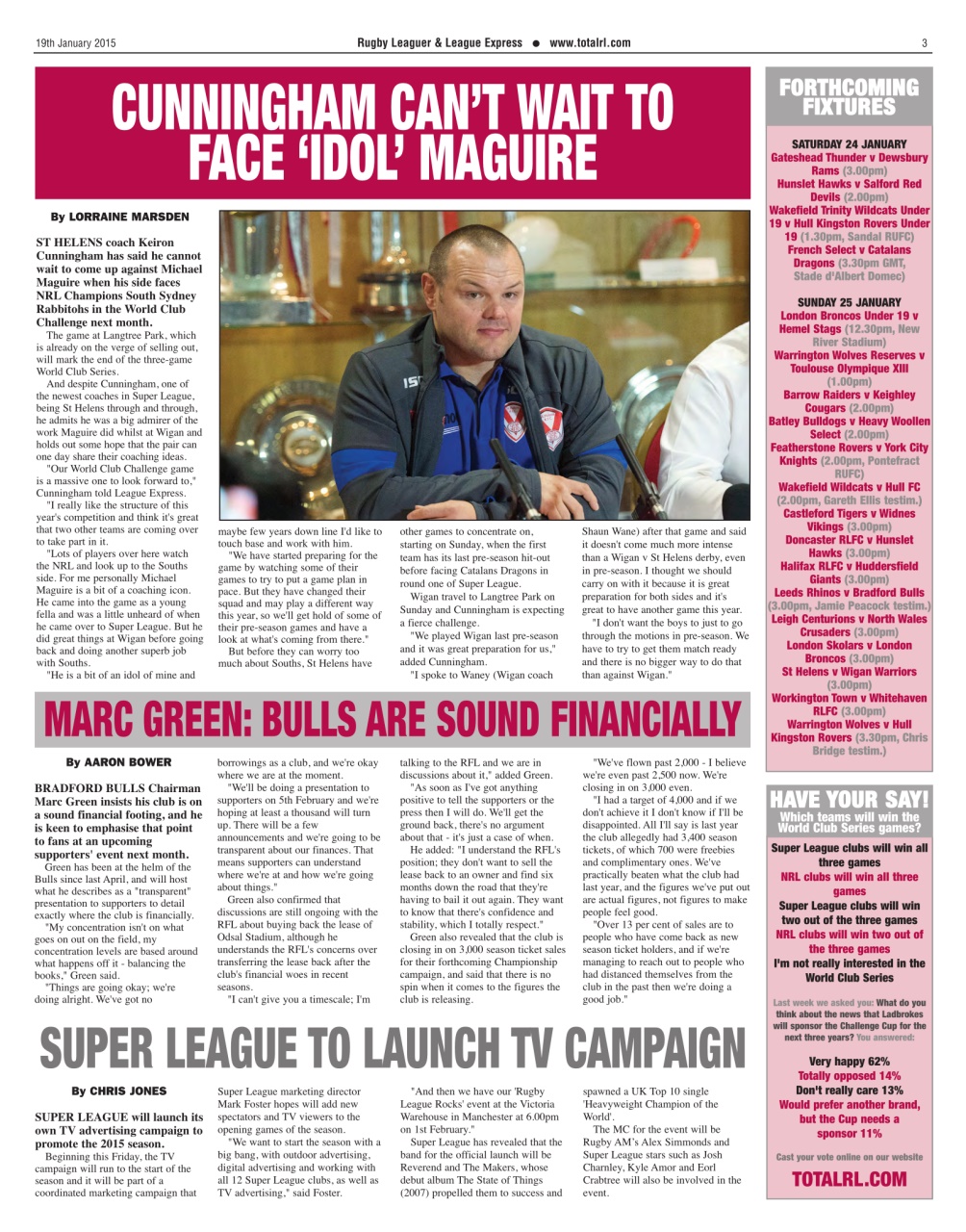 League Express Preview Pages