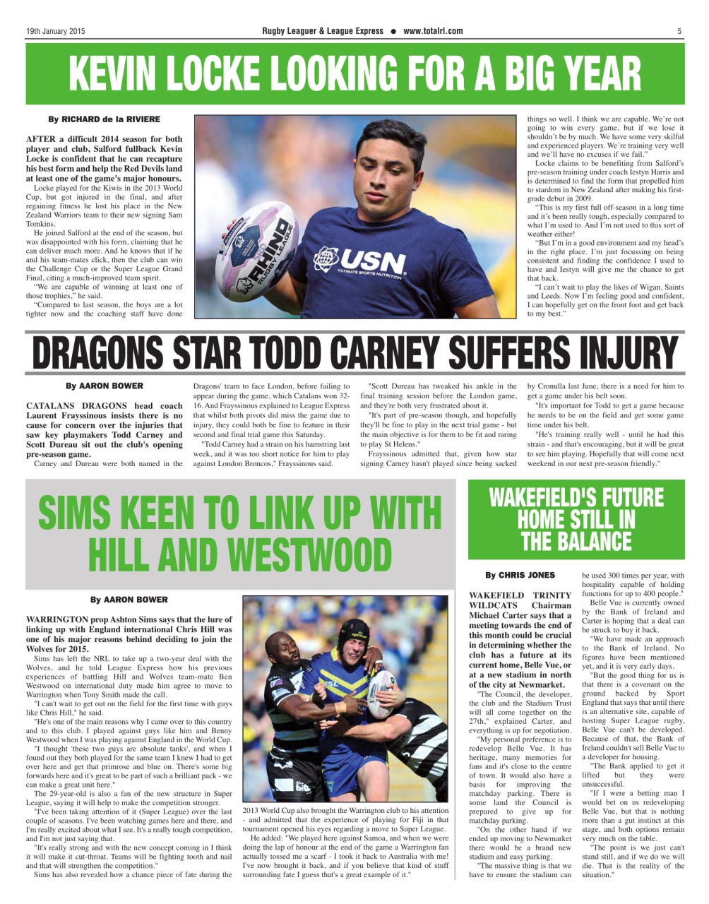 League Express Preview Pages