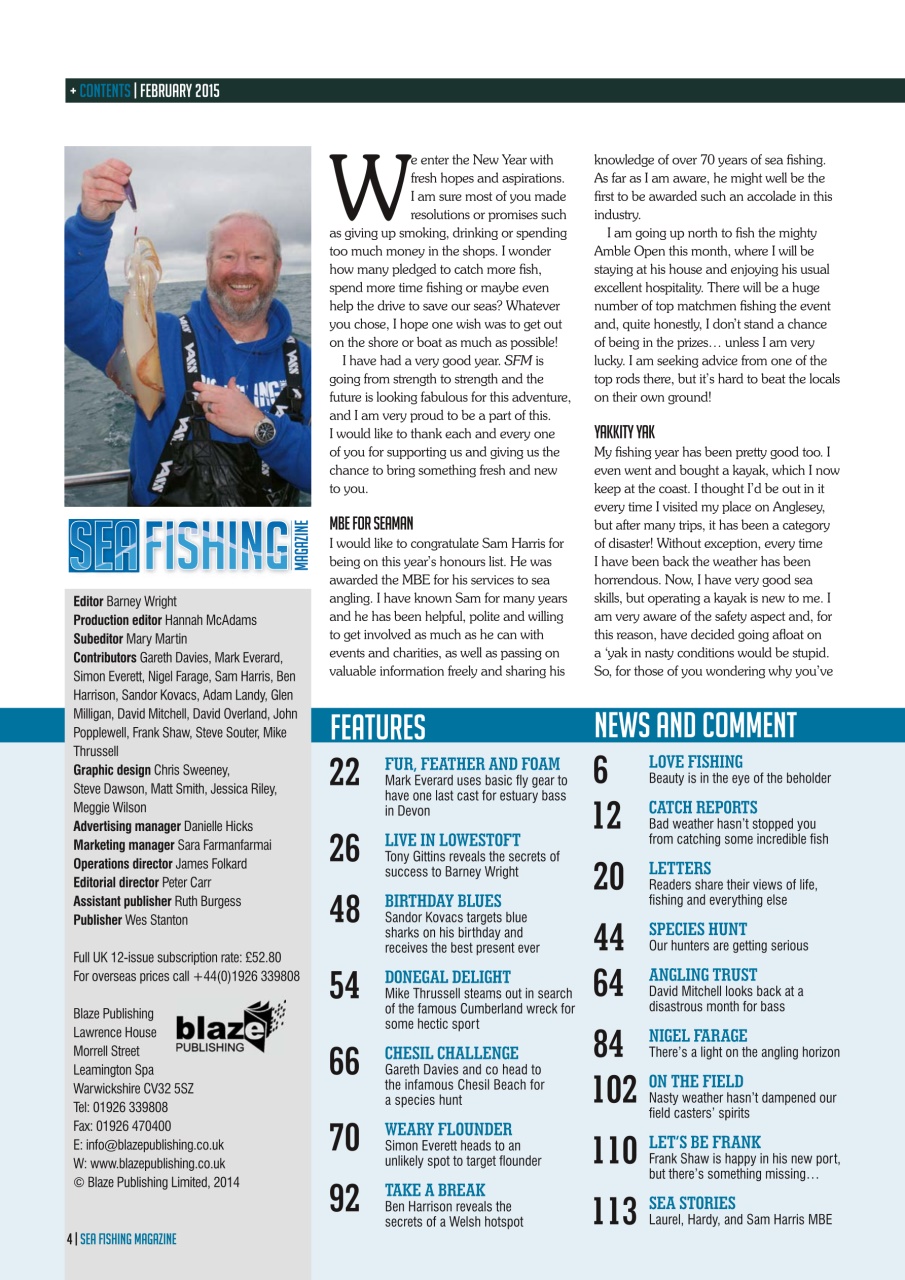 Sea Fishing Magazine Preview Pages